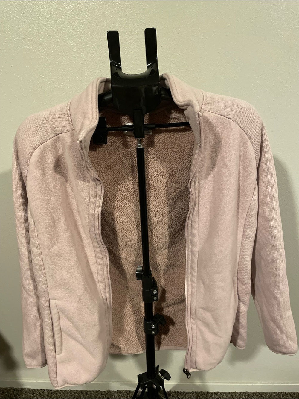 Light Pink Teddy Jacket with Sherpa Interior